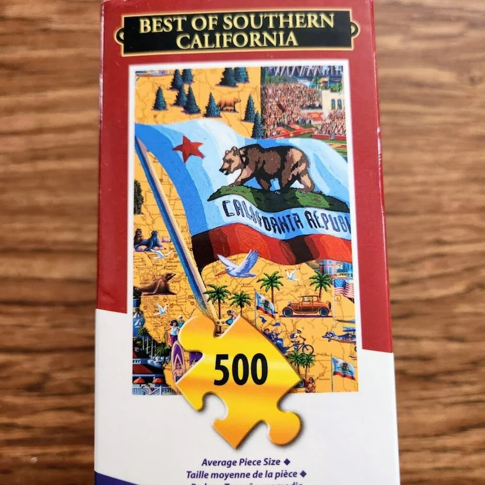 500 Piece Jigsaw Puzzle Dowdle Southern California Map Decor Toy Game Tabletop